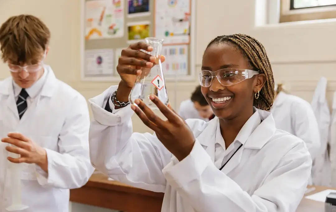 Students in science lesson