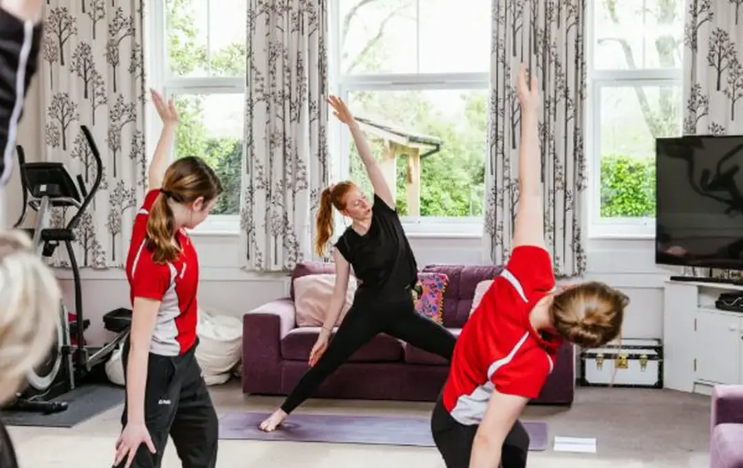 Girls Learning Yoga at Blundell's School Private School In Devon