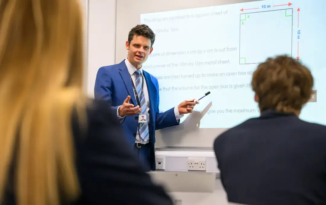 Teacher presenting to class