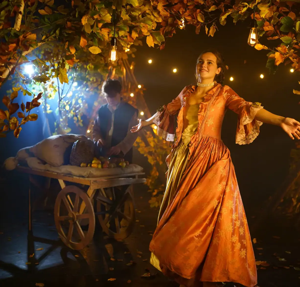 Student performing onstage