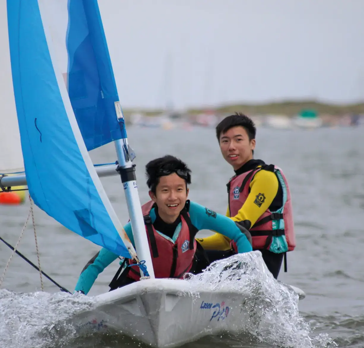 Students boating