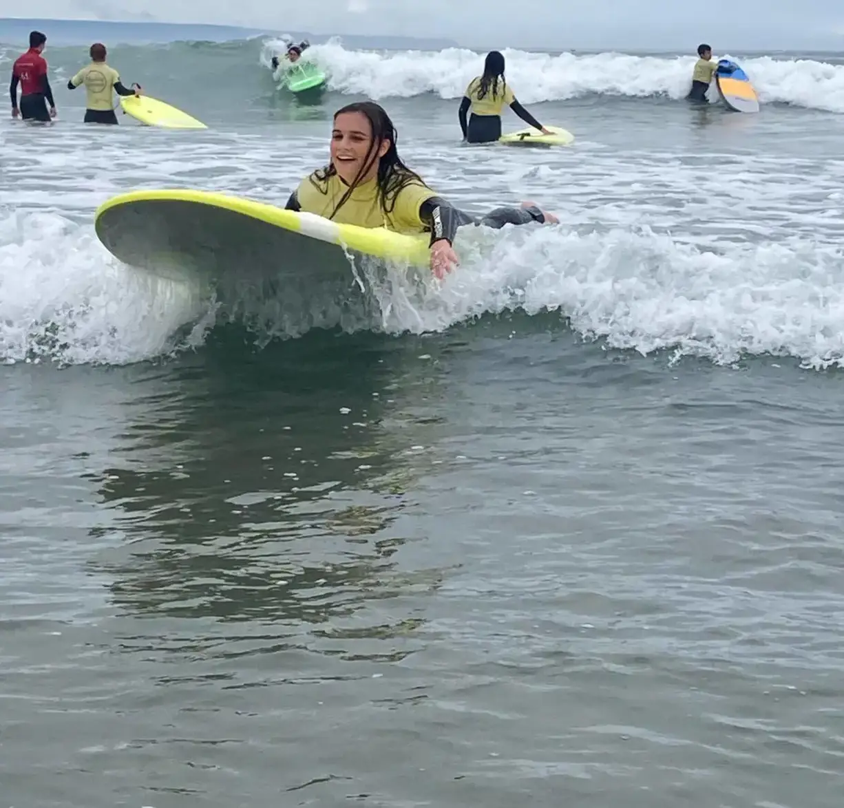 Students surfing
