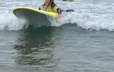 Student surfing